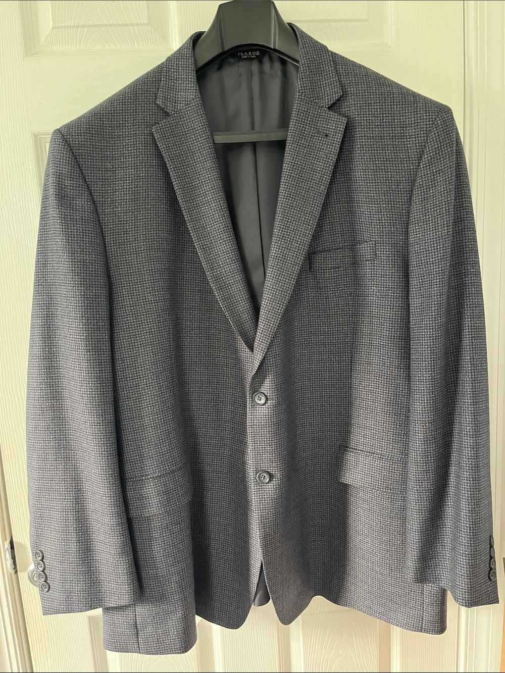 Jos. A. Bank Gray Houndstooth Sport Coat 52Long